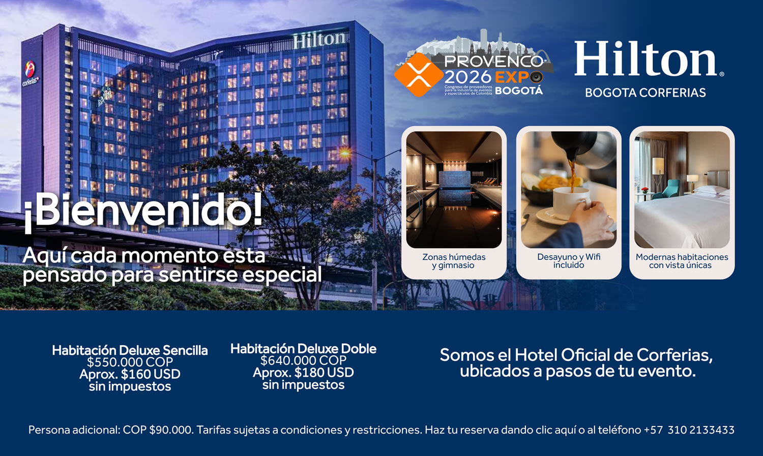 Tarifas Hotel Hilton Corferias